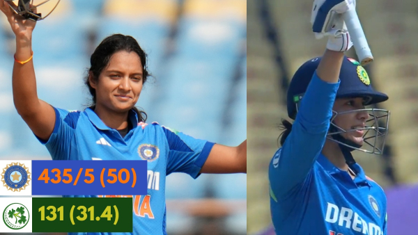 IND-W vs IRE-W: India women clinch series 3-0, Smriti Mandhana, Pratika  Rawal slam tons in 304-run win - myKhel