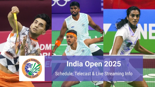 India Open 2025 live streaming and telecast details
