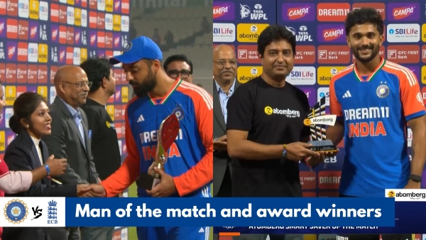 India vs England 1st T20I Award Winners