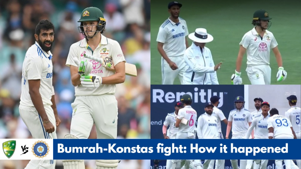 Jasprit Bumrah Sam Konstas Fight