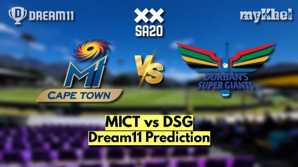 MICT vs DSG Dream11 Prediction SA20 2025 MI Cape Town vs Durban Super Giants Fantasy XI Captain amp amp Vice-Captain Choices Match 21