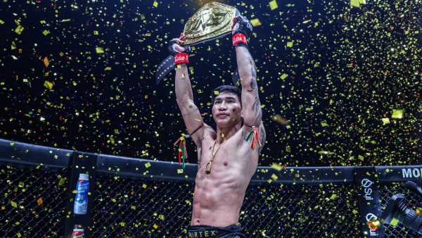 Tawanchai PK Saenchai reacts after retaining the ONE Featherweight Muay Thai World Title at ONE 170 Image Courtesy ONE Media Tawanchai PK Saenchai reacts after retaining the ONE Featherweight Muay Thai World Title at ONE 170 Image Courtesy ONE Media