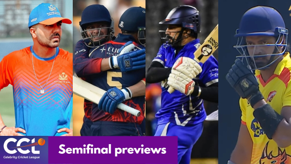 CCL 2025 semifinals Bengal Tigers vs Punjab De Sher Karnataka Bulldozers vs Chennai Rhinos