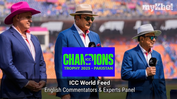 Champions Trophy 2025 Commentators list for English commentary on World feed