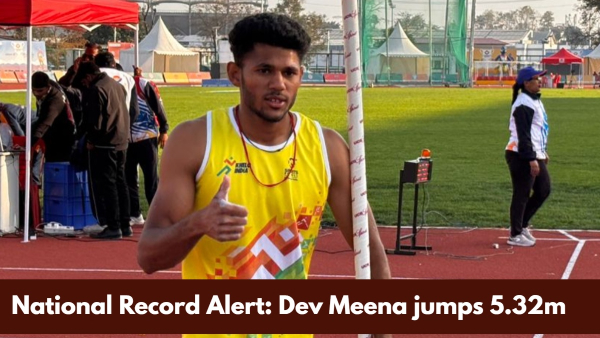 Dev Meena pole vault national rd