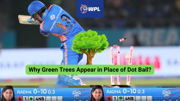 Green Tree for dot balls during WPL and IPL have been common since the last few seasons Image Courtesy PTI WPL X Handle