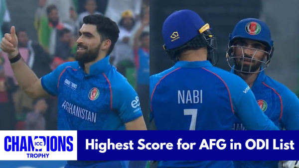 Highest Individual Score in ODI for Afghanistan Ibrahim Zadran Champions Trophy 2025