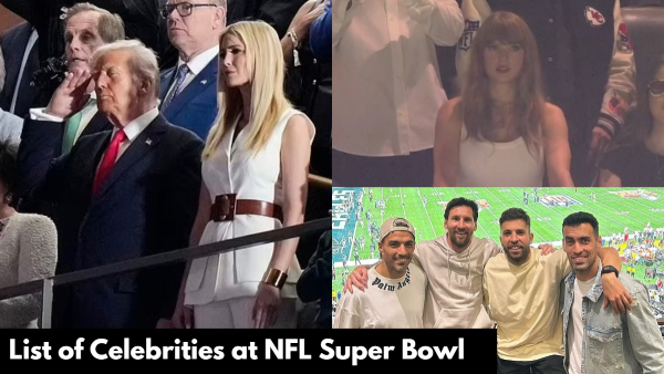 NFL Super Bowl celebrities lionel messi donald trump taylor swift