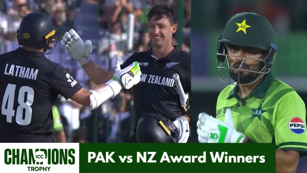 Champions Trophy 2025 Pakistan vs New Zealand Award winners man of the match