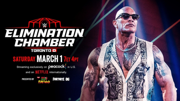 The Rock is headed to Elimination Chamber in Toronto Image Courtesy WWE com
