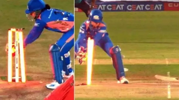 WPL run out calls in MI vs DC match