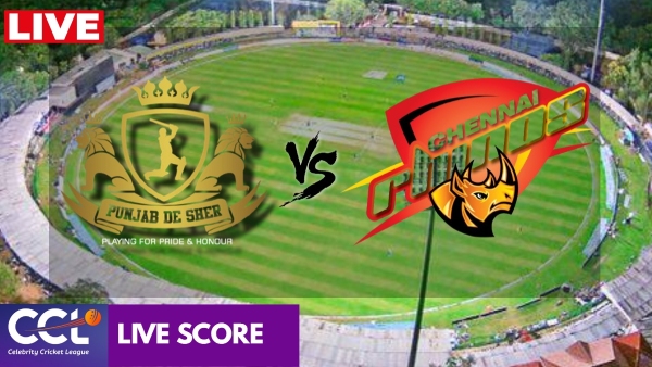 Punjab De Sher vs Chennai Rhinos  ccl 2025 final live score
