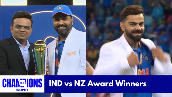 India vs New Zealand Final Award Ceremony Live Updates