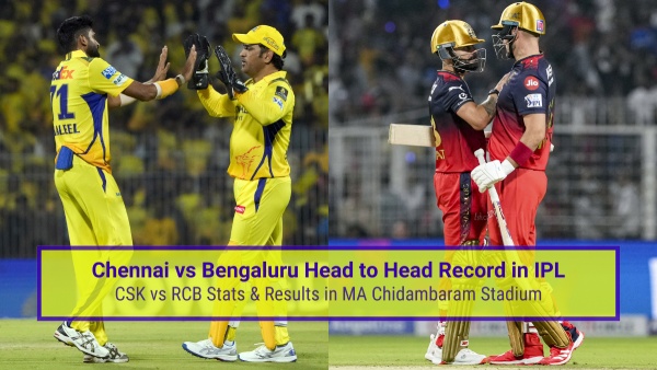 CSK vs RCB head to head record and results in MA Chidambaram Stadium CSK vs RCB head to head record and results in MA Chidambaram Stadium