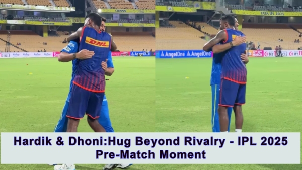 Hardik and MS Dhoni s Long and Special Hug