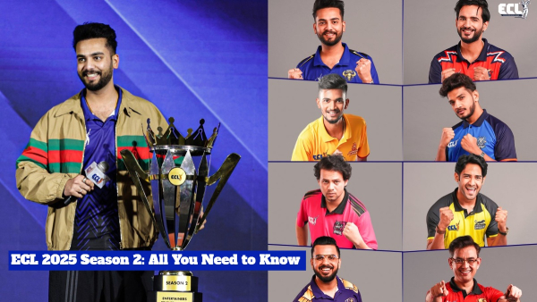 Entertainers Cricket League 2025 Season 2 All You Need to Know About ECL 2025 Season - Schedule Teams Format Squads Captains Venues Timing Live Streaming Details