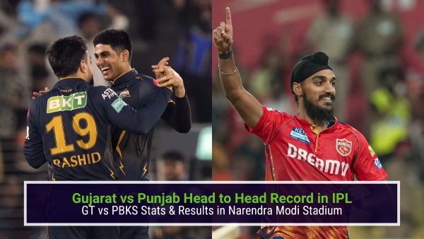 GT vs PBKS Head to Head record and stats in Narendra Modi Stadium in Ahmedabad