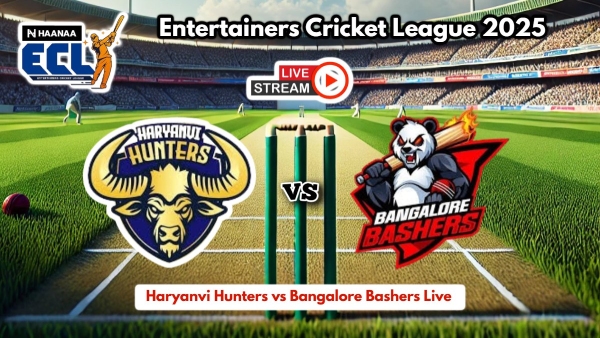 Haryanvi Hunters vs Bangalore Bashers Live Score  ECL 2025  Elvish Yadav s Haryanvi  face Abhishek Malhan s Bangalore Live Updates from Delhi