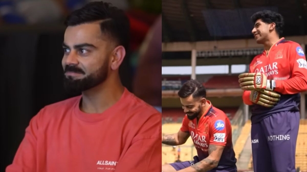 RCB youngster opens Virat Kohli s bag and uses Perfume gives Bade Bhaiya reason in Hilarious Video - Watch