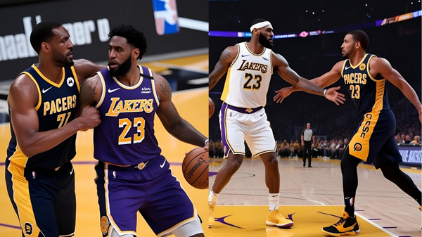 Lakers vs Pacers Image Generated Using AI
