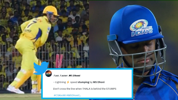 MS Dhoni stumping fans reaction ipl 2025 csk vs mi