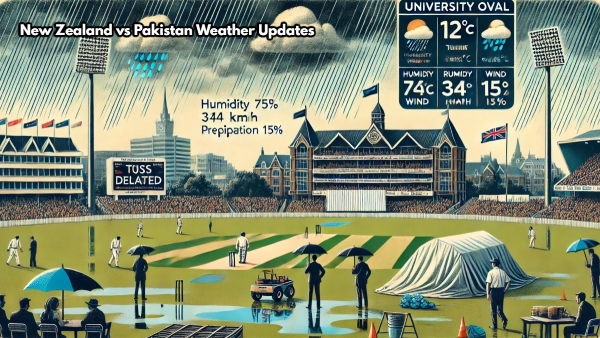 New Zealand vs Pakistan Weather Updates 2nd T20I Toss Delayed in Dunedin After Persistent Rain Showers