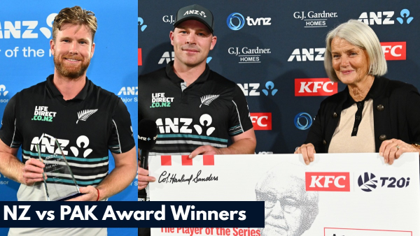 New Zealand vs Pakistan Award Winners Man of the Match Man of the Series post-match presentation
