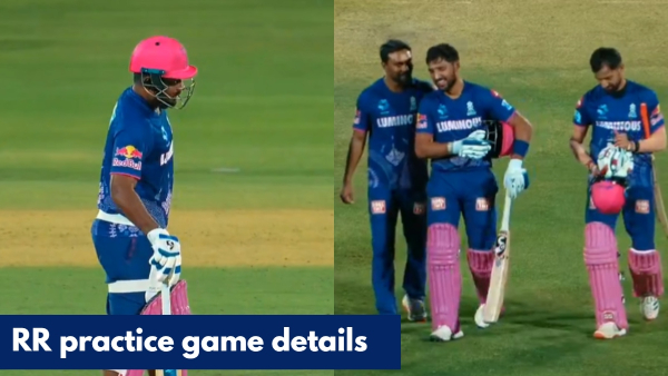 Rajasthan Royals Practice Match IPL 2025 Sanju Samson Yashasvi Jaiswal
