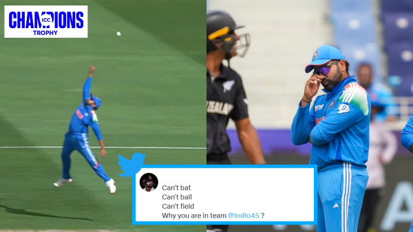 Rohit Sharma catch dropped twitter reaction champions trophy final