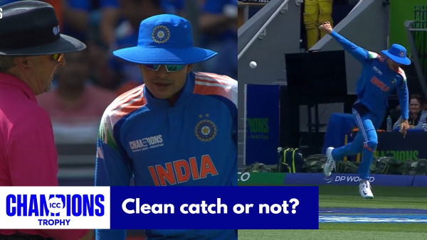 Shubman Gill catch Champions Trophy 2025 Travis Head India vs Australia