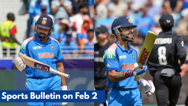 Sports Bulletin on February 2 Rohit Sharma Virat Kohli