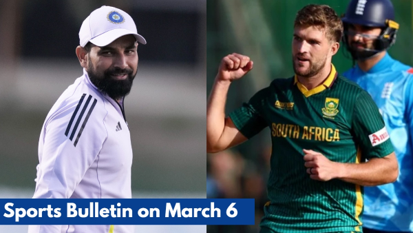 Sports Bulletin on March 6 Mohammed Shami