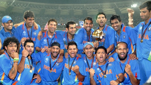 Team India lift 2011 World Cup on April 2nd Image Courtesy BCCI X Handle