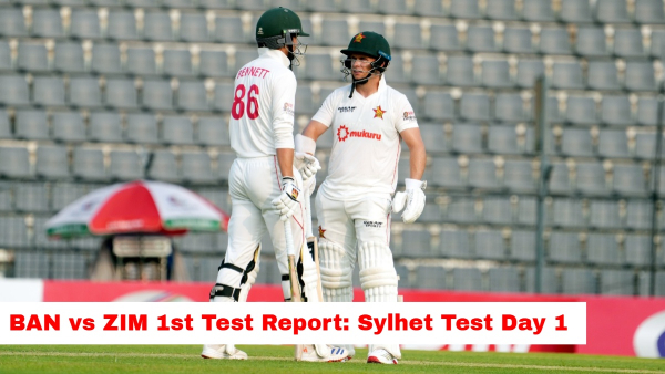 BAN vs ZIM Zimbabwe take charge after Bangladesh collapse for 191 on Day 1 of Sylhet Test in gripping start