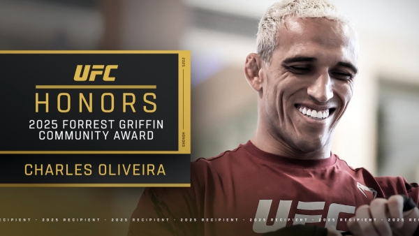Charles Oliveira named recipient of 2025 Forrest Griffin Community Award