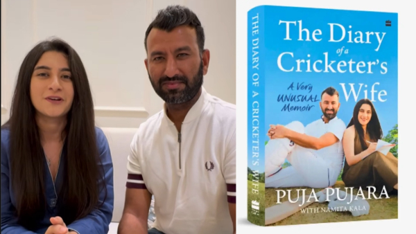 Cheteshwar Pujara Launches Wife Puja s Book The Diary of a Cricketer s Wife During the IPL 2025 Season