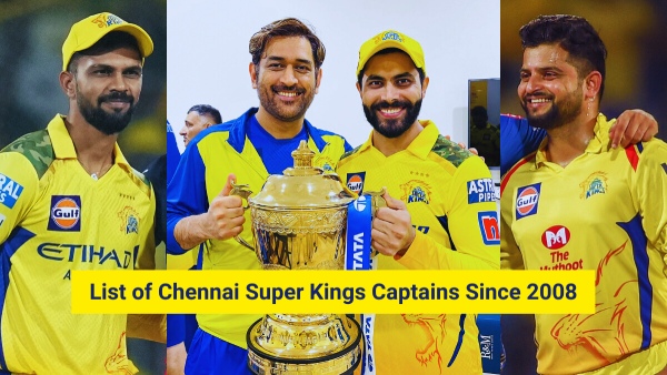 CSK Captains List - Ruturaj Gaikwad MS Dhoni Ravindra Jadeja and Suresh Raina