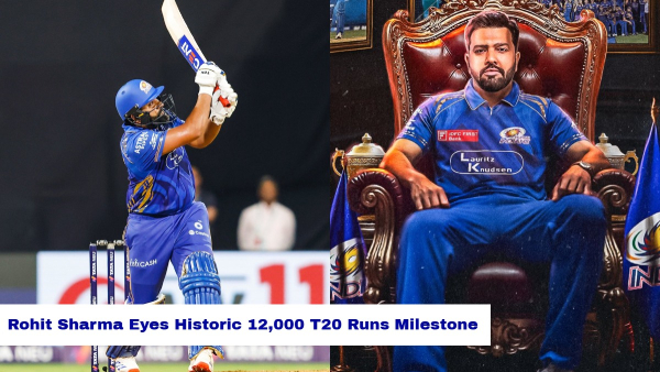 IPL 2025 Rohit Sharma Just 12 Runs Away from 12 000 T20 Runs Set to Script History in Clash vs SRH