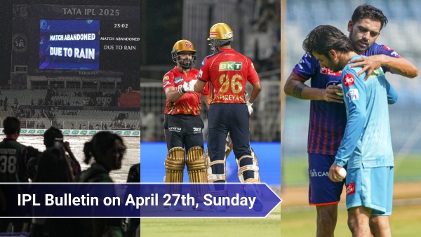 IPL bulletin for April 27 Sunday