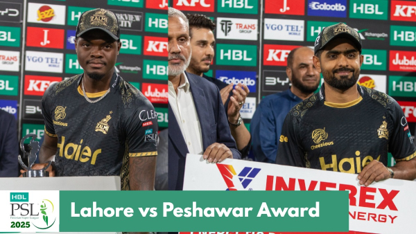 PSL 2025 Lahore Qalandars vs Peshawar Zalmi Man of The Match Award