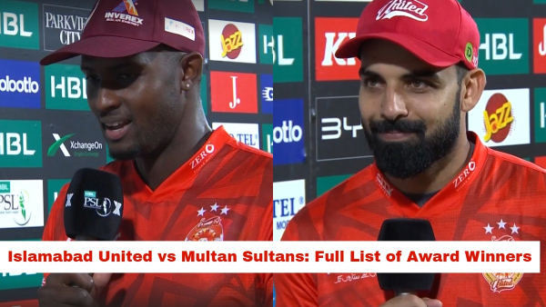 PSL 2025 Islamabad United vs Multan Sultans Man of The Match Award Winners Post-Match Presentation Ceremony of Match 7