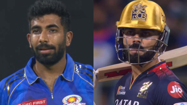 MI vs RCB Virat Kohli Greets Jasprit Bumrah s Comeback with a Majestic Six at a Packed Wankhede