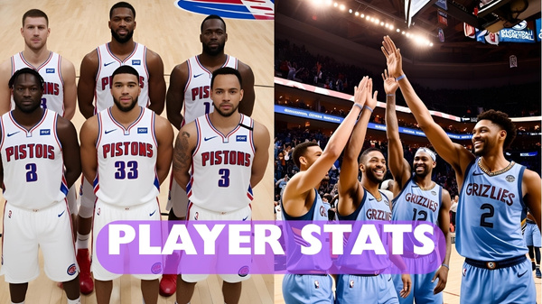 Detroit Pistons vs Memphis Grizzlies Player Stats