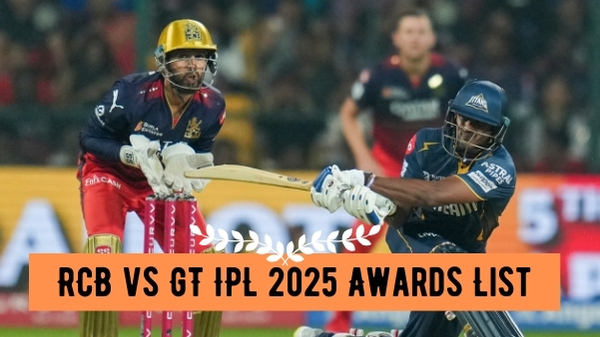 RCB vs GT Award Winners