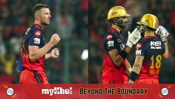 Josh Hazlewood Virat Kohli and Devdutt Padikkal starred as RCB registered first home win of IPL 2025