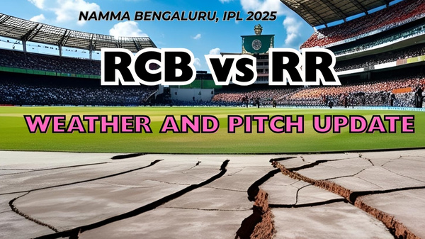 RCB vs RR weather and pitch report Image AI