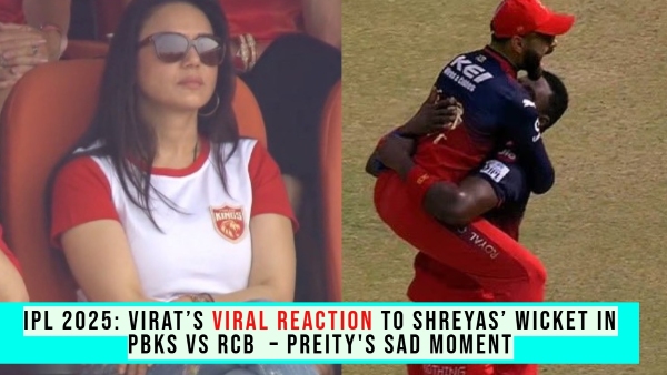 Virat Kohli s Viral Reaction as Shreyas Iyer Gets Out in PBKS vs RCB IPL 2025 Preity Zinta Stunned