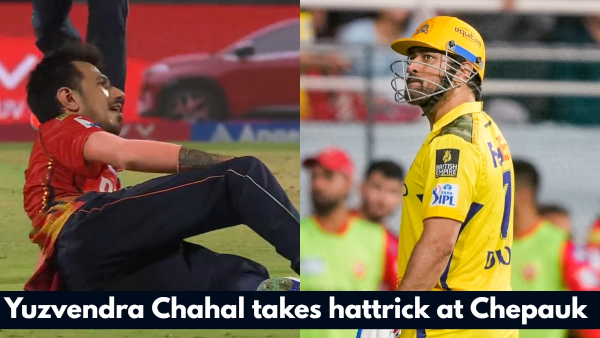 Yuzvendra Chahal hattrick video MS Dhoni IPL 2025