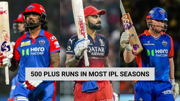 Most 500 plus runs in IPL seasons