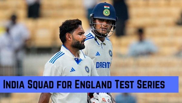 India Squad Announced for England Test Series